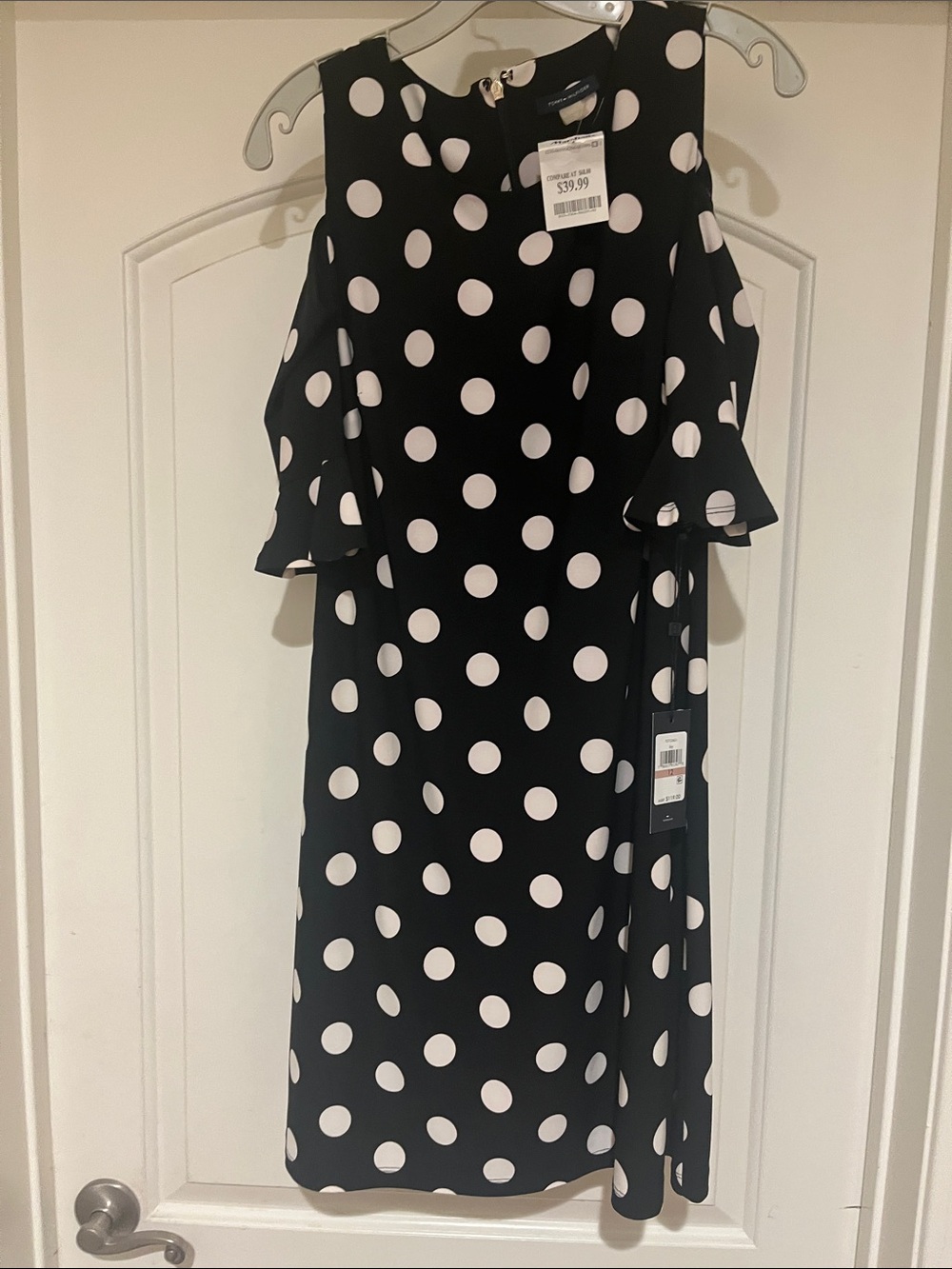 Tommy Hilfiger Black Dress with White Polka Dots